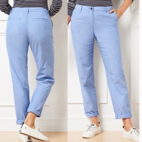 Talbots The Perfect Chino Baby Blue Straight Leg Pants - Picture 1 of 7